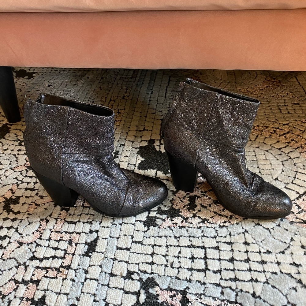 Rag and Bone gunmetal color booties - 36